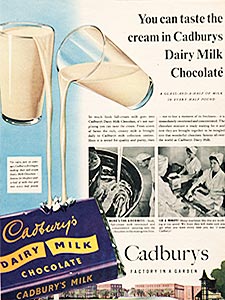  1955 ​Cadbury's Dairy Milk - vintage ad