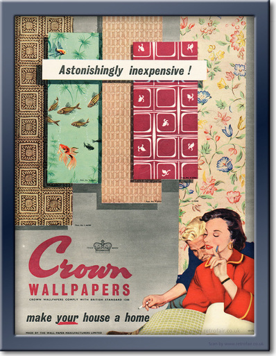 1955 Crown Wallpapers - framed preview retro