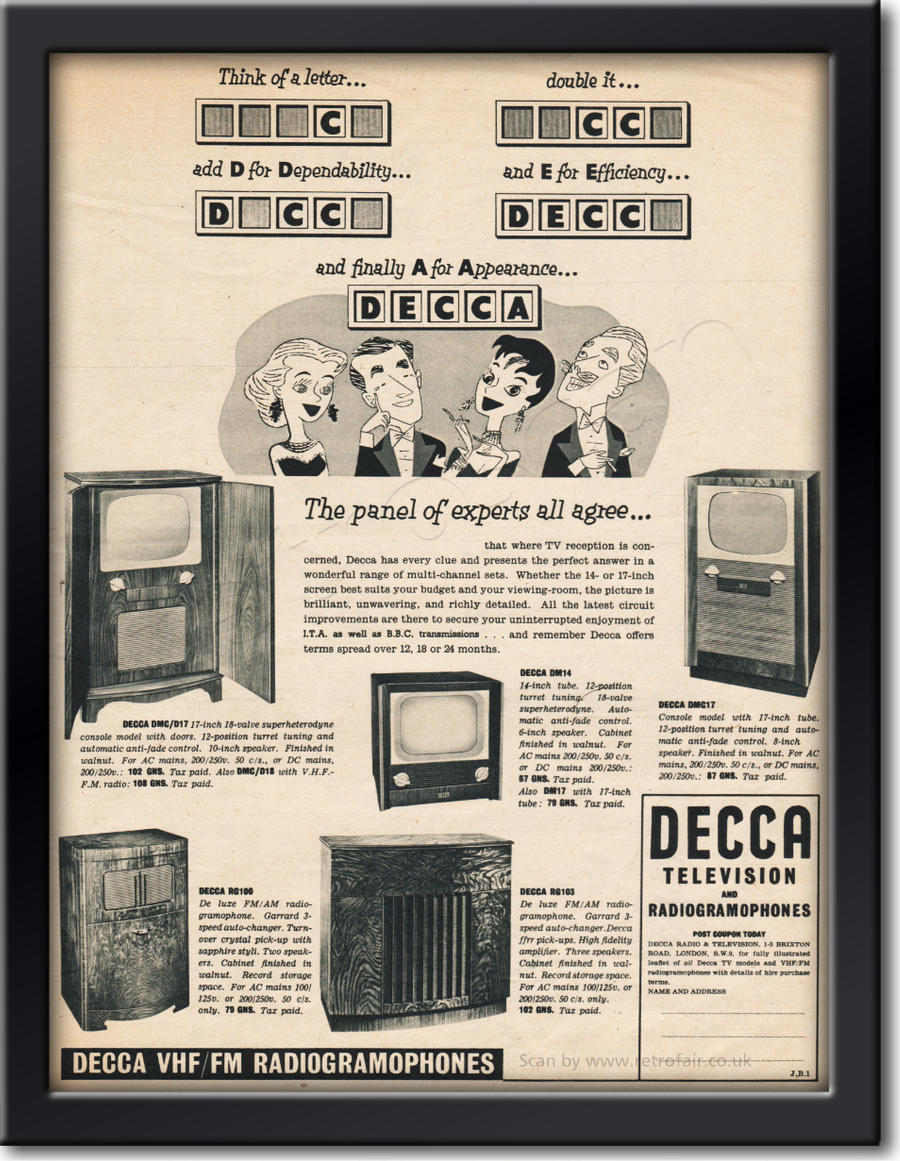 1955 Decca vintage ad
