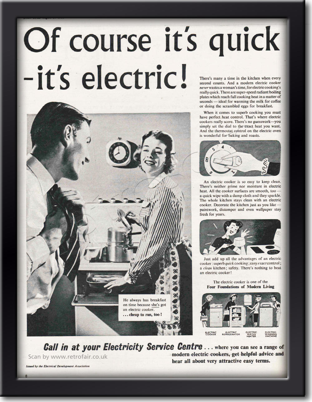 1955 vintage Electricity Development  ad