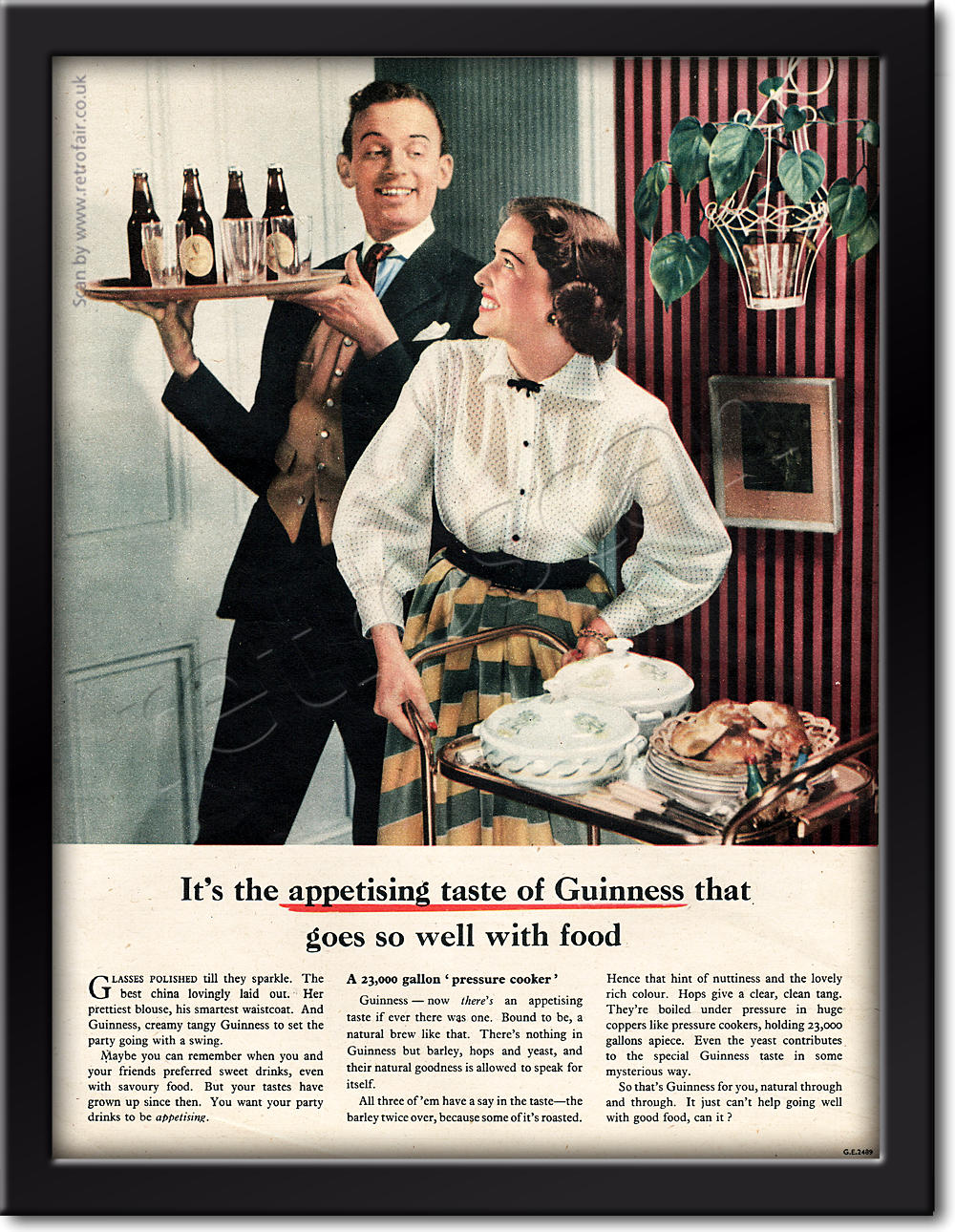 1955 vintage Guinness ad