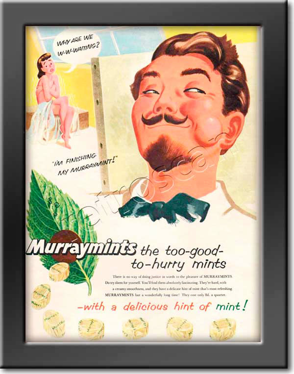 1955 retro Murraymints Artist advert