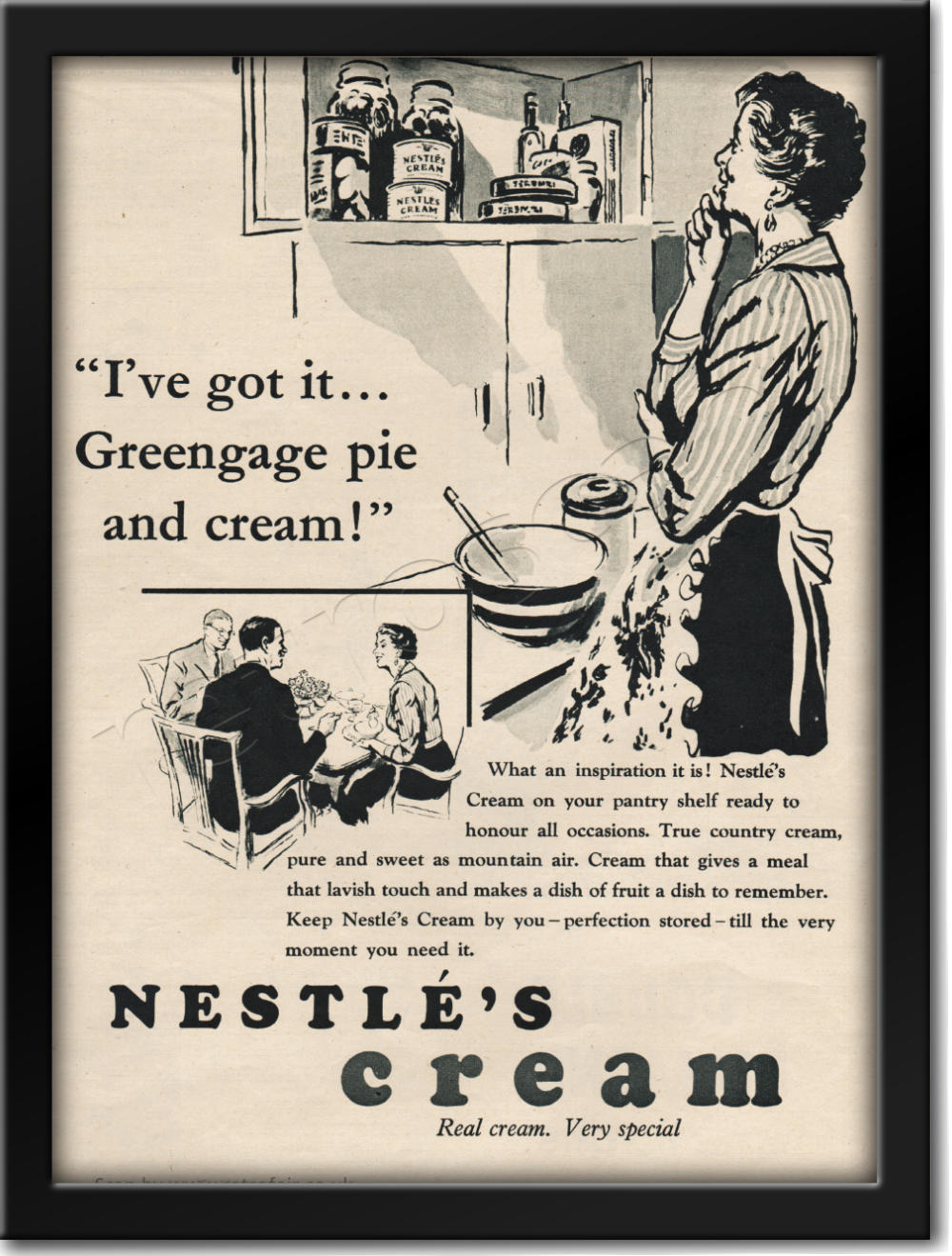 vintage Nestlé Cream advert