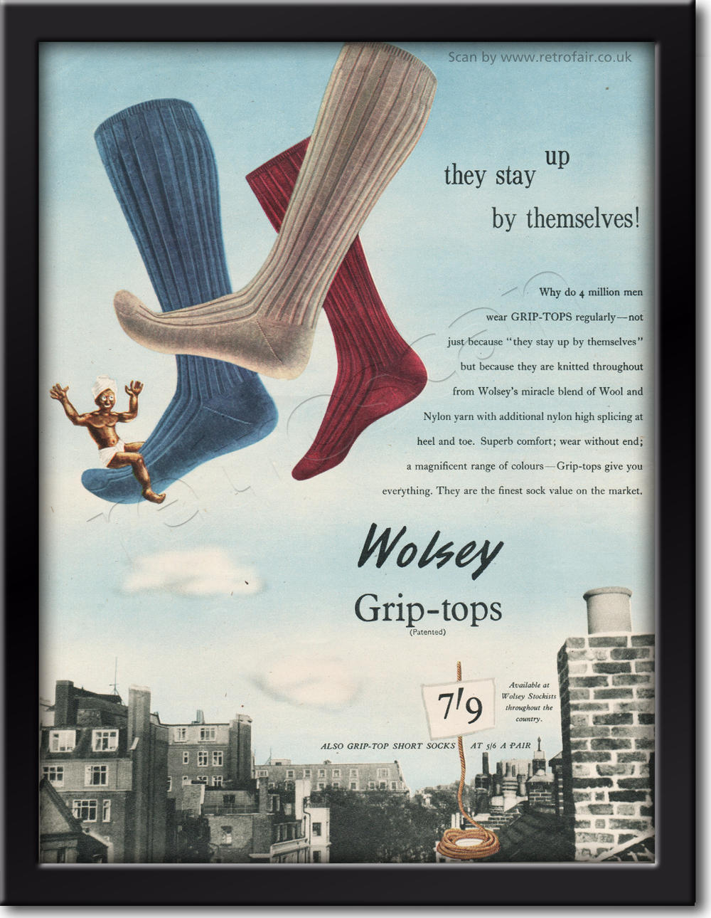 vintage 1955 Wolsey Grip-Tops