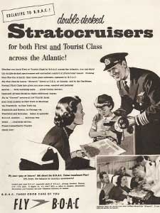 1955 BOAC Stratocruiser - vintage ad