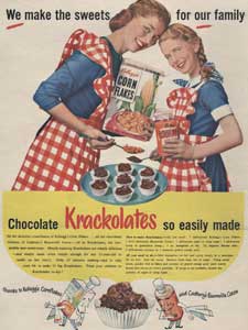 vintage Kellogg's and cadbury's advert