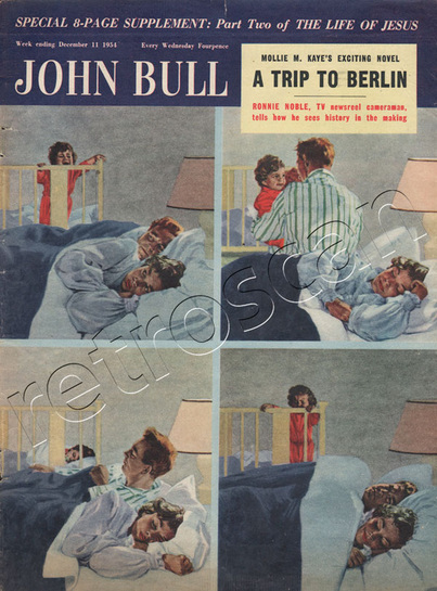 December 11 1954 John Bull Baby Crying in the night- unframed vintage magazine cover