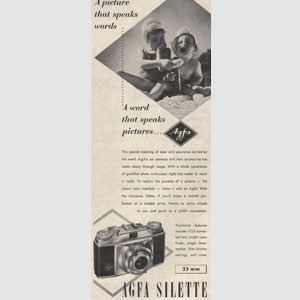 1954 Agfa Sillette 35mm Camera - Vintage Ad