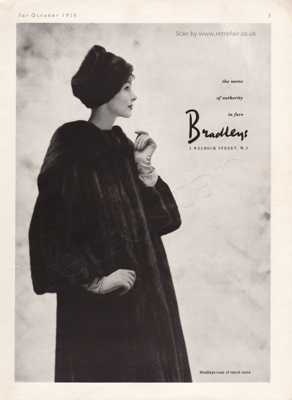 1958 Bradleys vintage ad