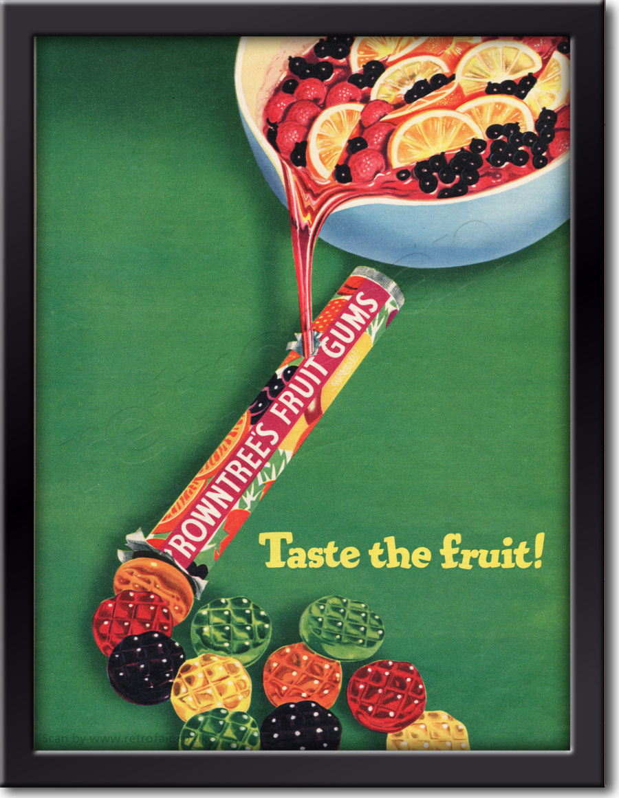 1955 Rowntree's Fruit Gums - unframed