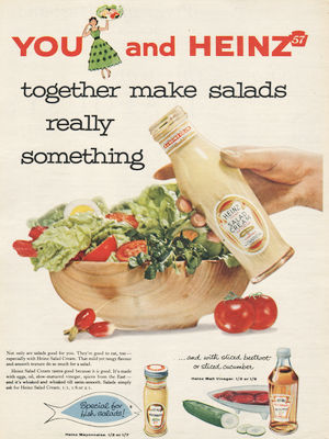 1958 Heinz Salad Cream vintage magazine ad