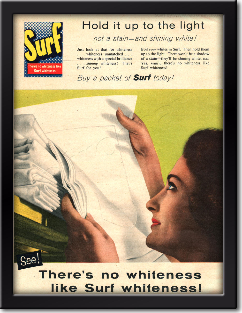 1958 Surf Washing Powder framed preview