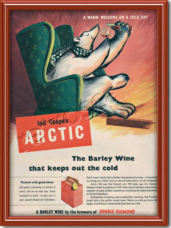 1954 vintage Arctic Barley Wine ad