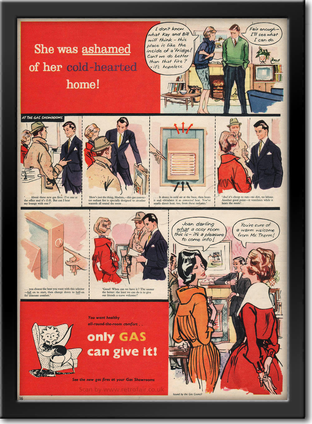 1959 Gas Council - framed preview retro