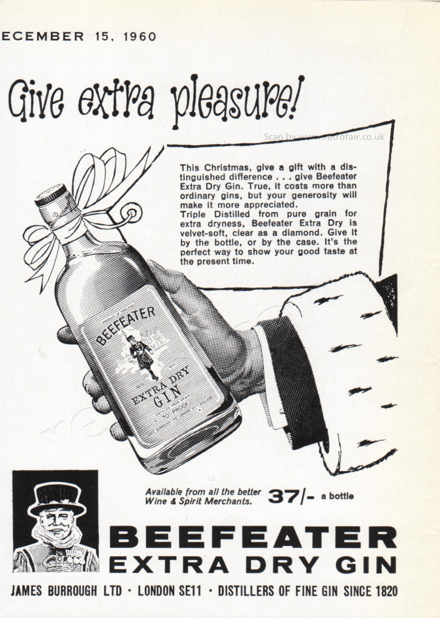 1960 Beefeater Gin - unframed vintage ad