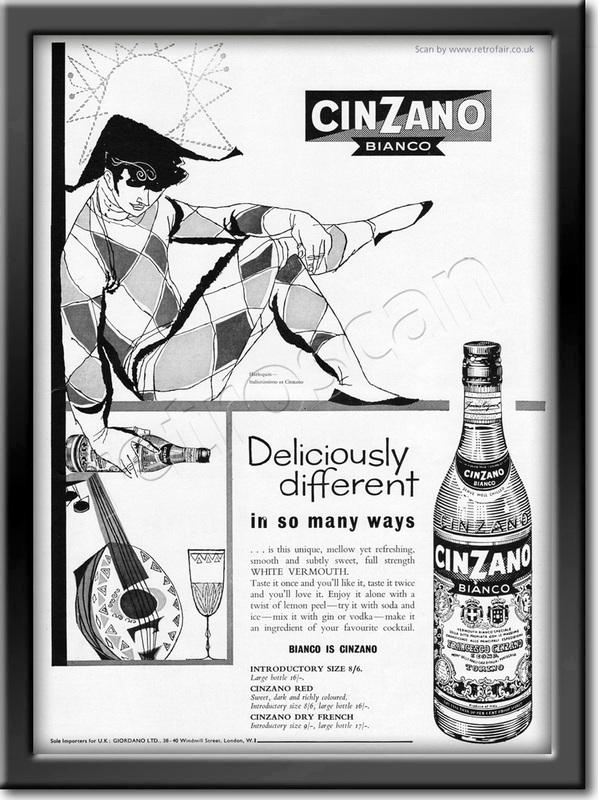 1960 Cinzano - framed preview retro