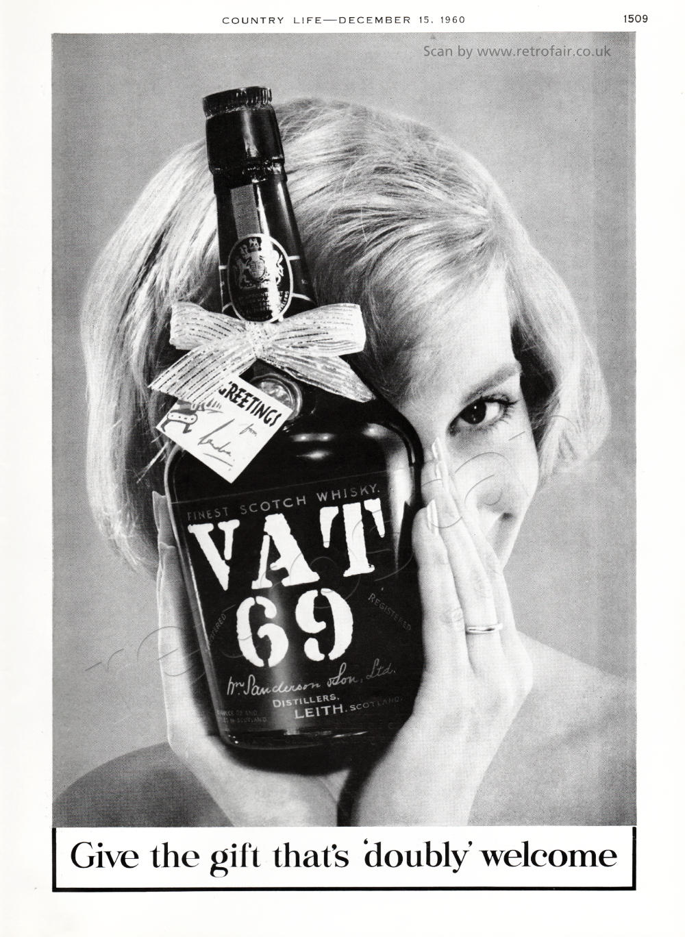 1960 VAT 69 Scotch Whisky - unframed vintage ad