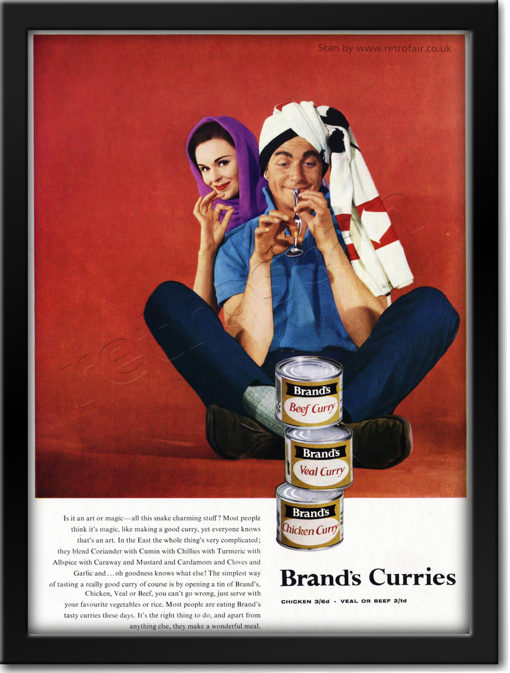 vintage 1961 Brands Curry  advert