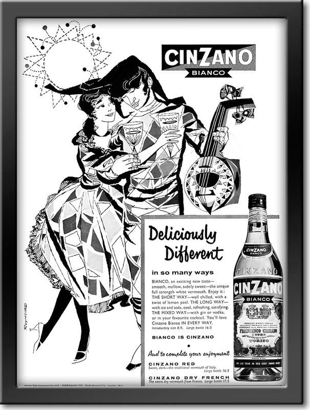  1961 Cinzano Vermouth - framed preview retro