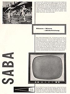 1961 SABA - vintage ad