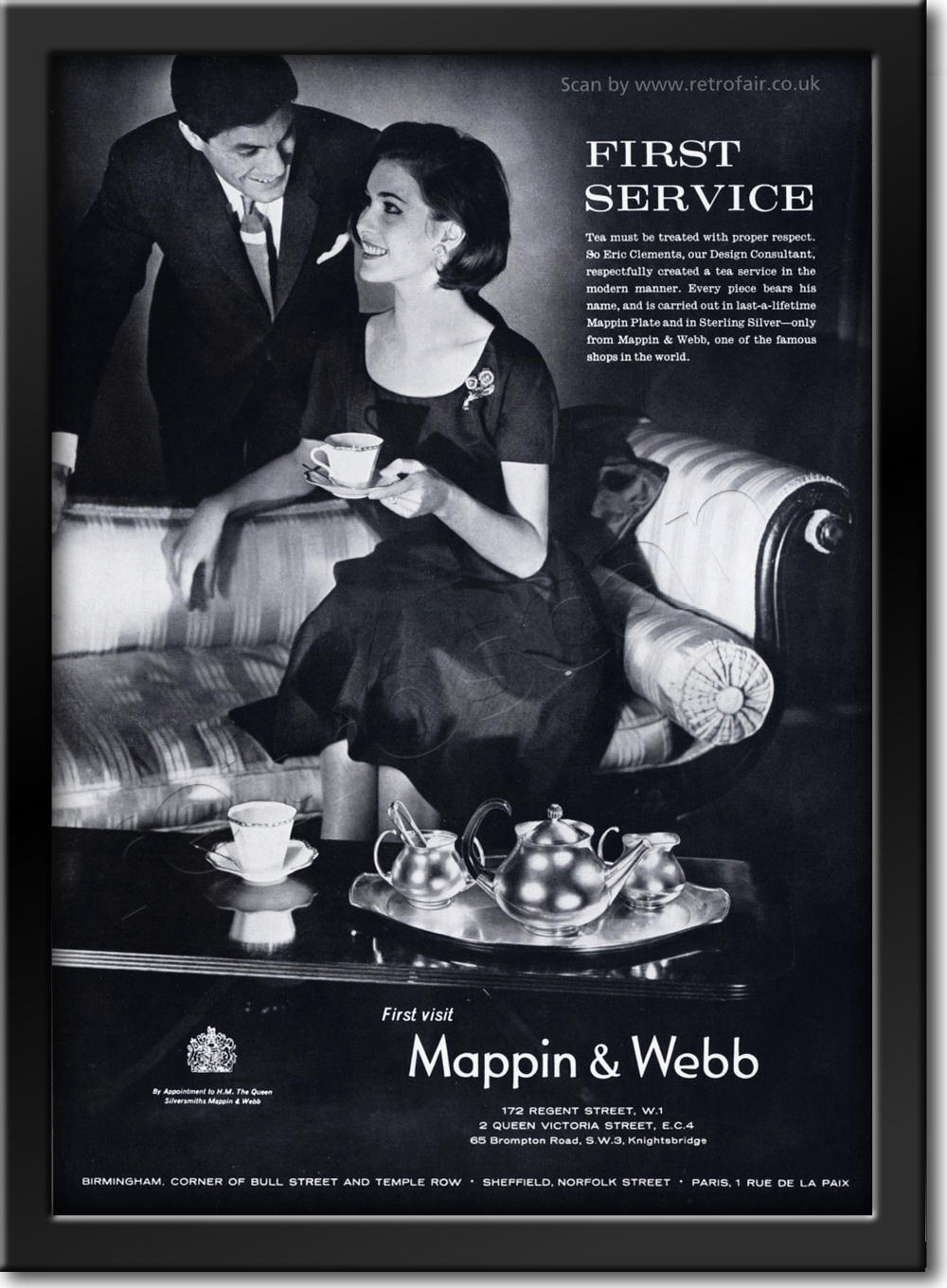 1962 vintage Mappin  and Webb advert