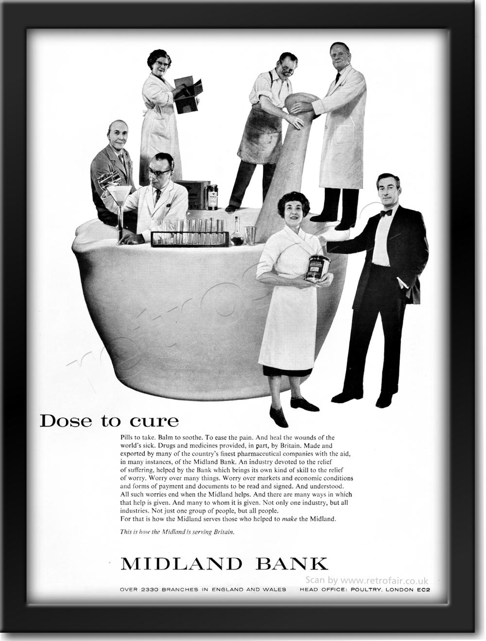 1962 vintage Midland Bank ad