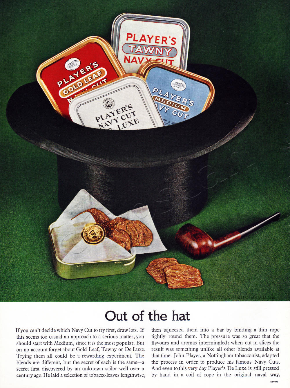 1962 Navy Cut Cigarettes vintage ad