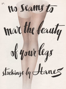 vintage Hanes stockings advert