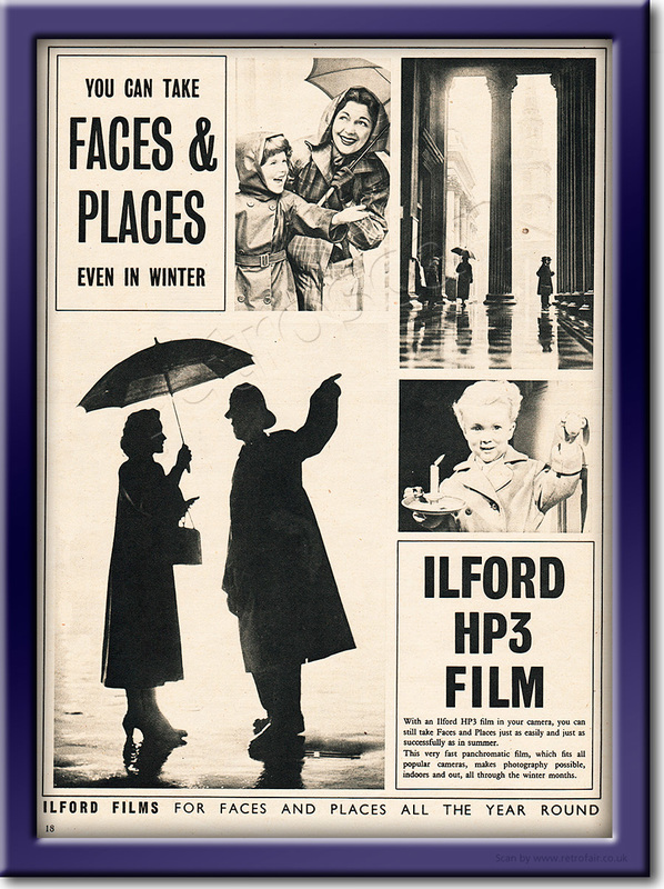 1953 Ilford HP3 Film vintage magazine ad