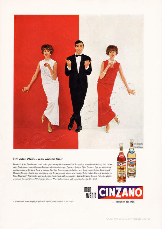 1963 Cinzano Vermouth - unframed vintage ad