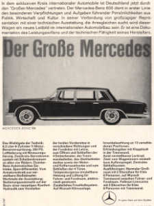  1963 Mercedes - vintage ad
