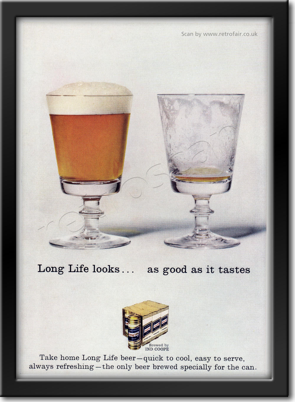 Long Life beer retro advert