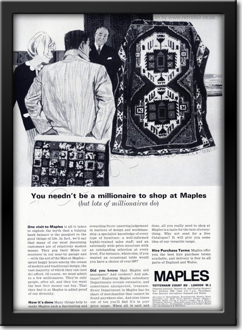 1964 vintage Maples advert