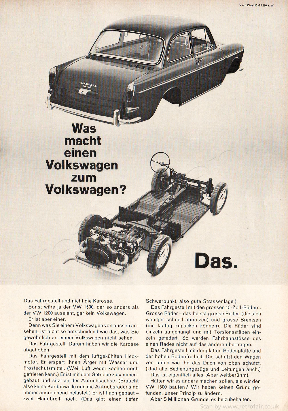 1964 Volkswagen - unframed vintage ad