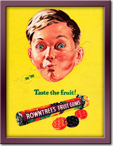 Retro 1955 Rowntree's Fruit Gums Advert