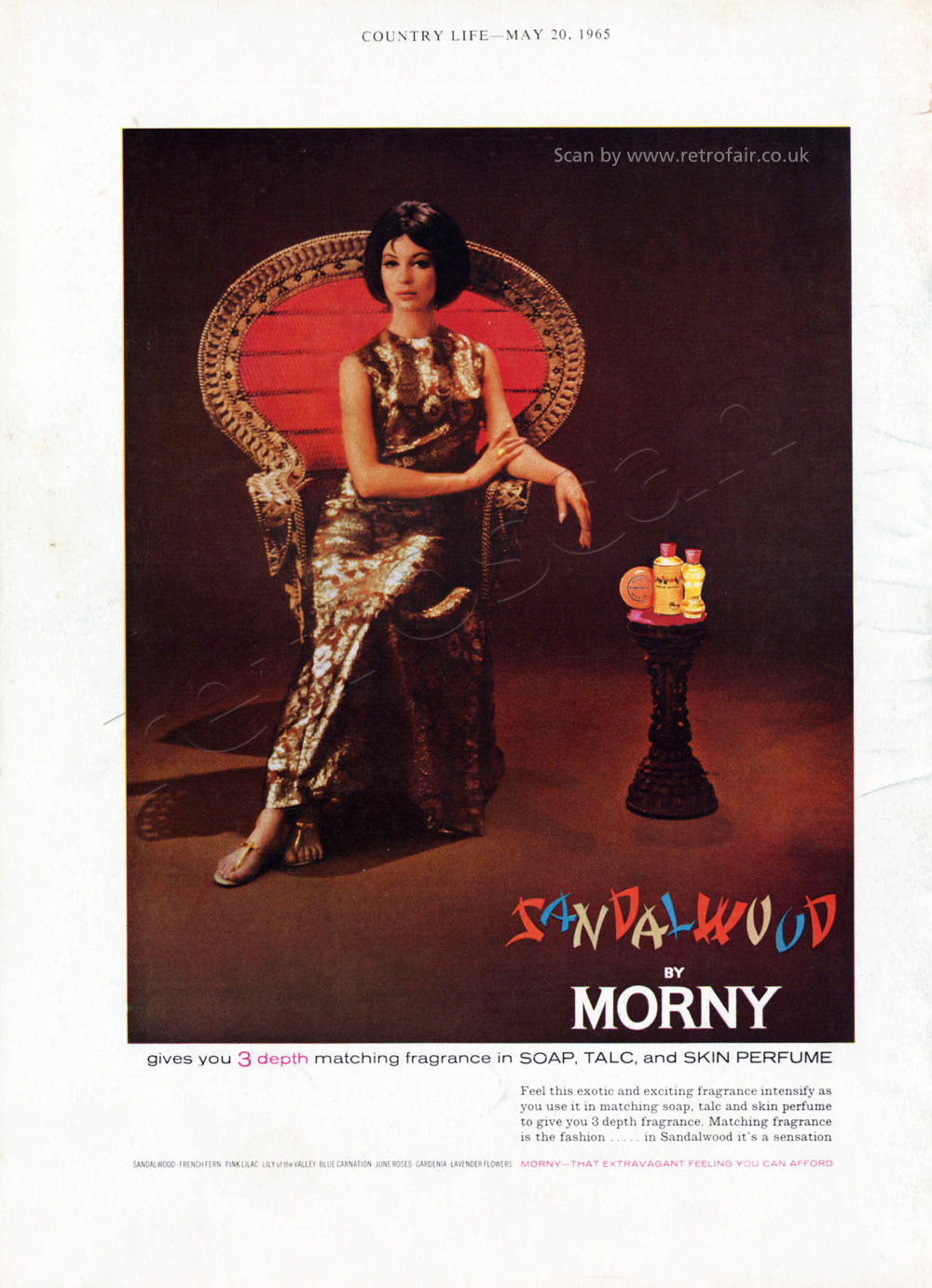 1965 Morny Sandalwood vintage ad