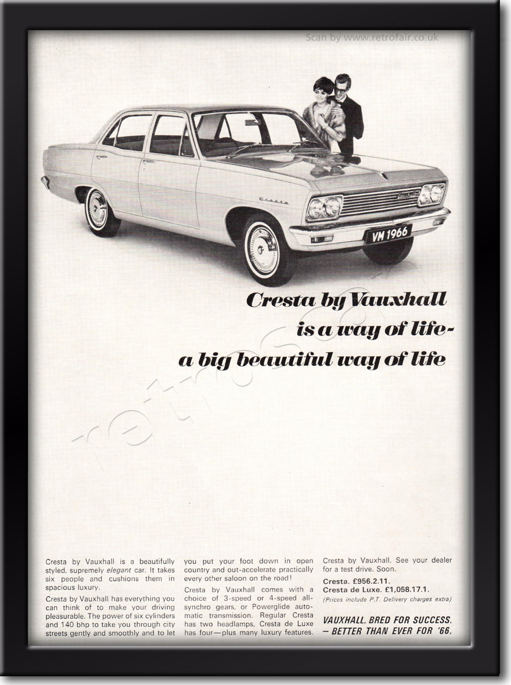 1966 vintage Vauxhall Cresta advert