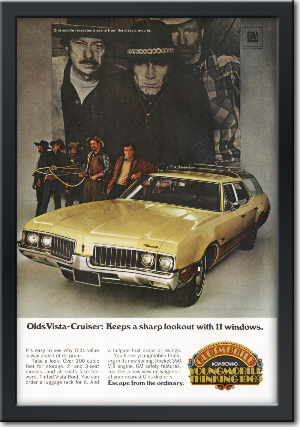 1969 Oldsmobile Vista-Cruiser - unframed vintage ad
