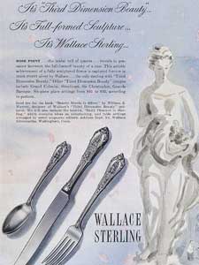 1948 Wallace Sterling Silversmiths - 'Rose Point' vintage