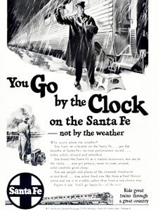 vintage Santa Fe Line Advert