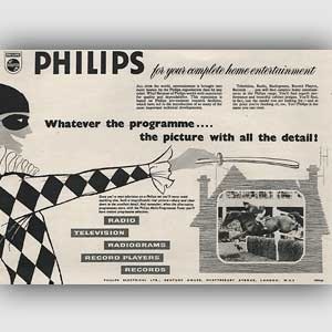 1954 Philips Home Entertainment - vintage ad