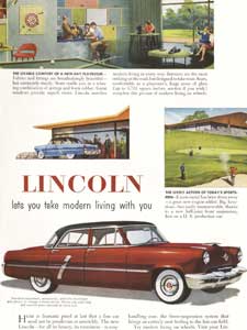 1952 Lincoln sedan retro ad