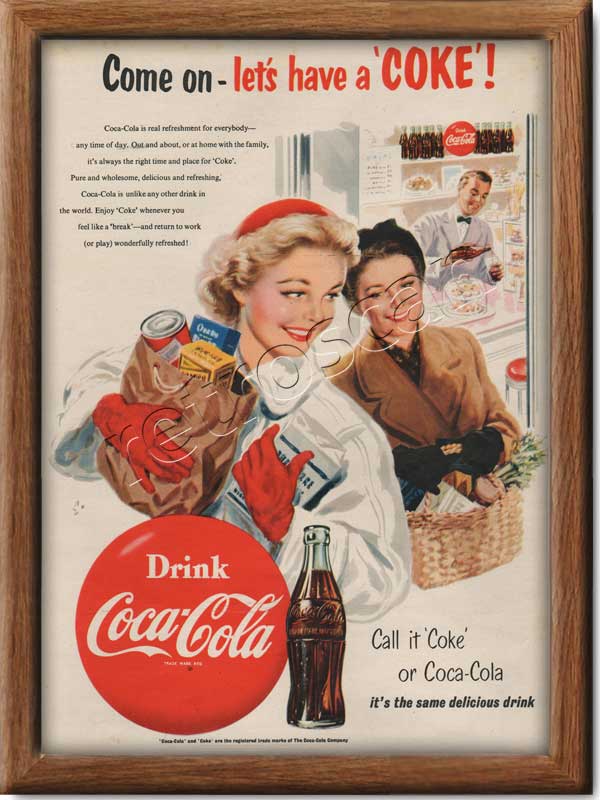 1954 Coca Cola Shopping Spree vintage advert