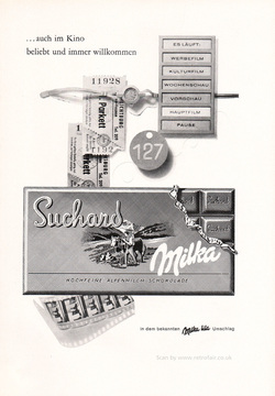 1961 Suchard Chocolate - unframed vintage ad