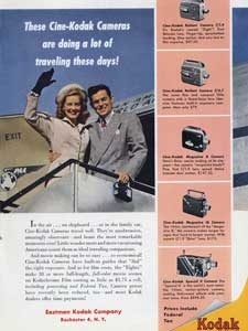 1950  Cine-Kodak Cameras Vintage Ad