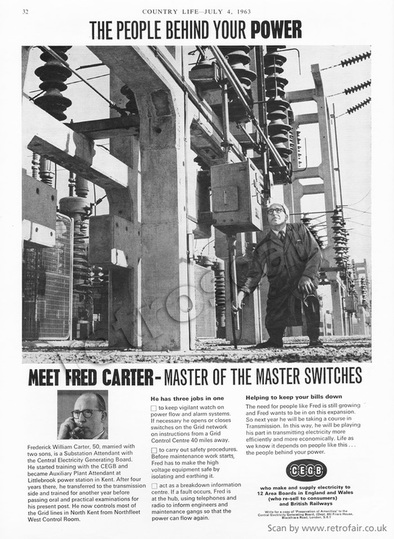 63  Central Electricity Generating Board vintage ad
