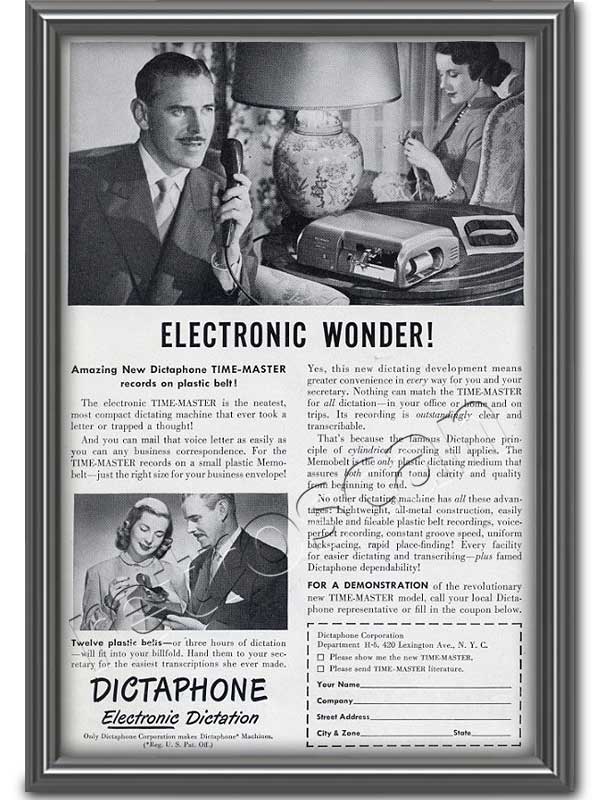 retro Dictaphone advert