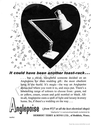 1958 Anglepoise Lamp - unframed vintage ad