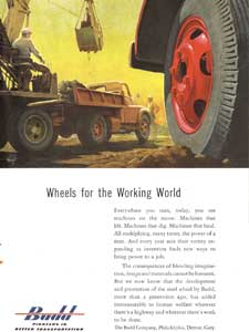 1953 Budd Company construction trucks