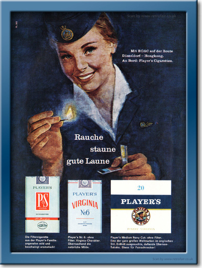 1961 Player's Cigarettes - framed preview retro